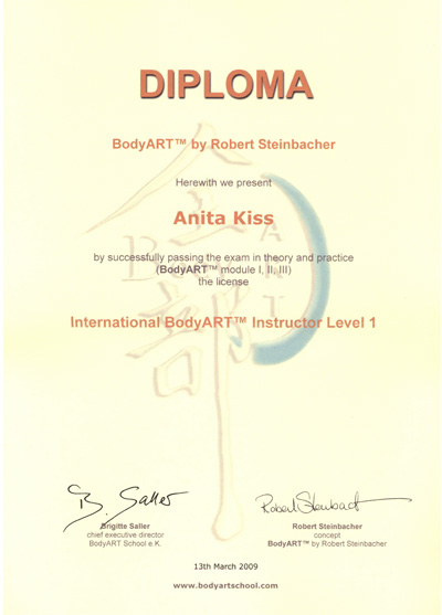 international bodyART instructor - 2009